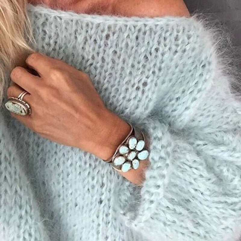 Casual Mohair Warm Knitted Sweater elevenforest