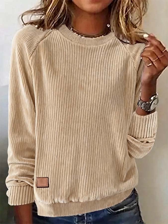 Women'S Casual Loose Corduroy Top