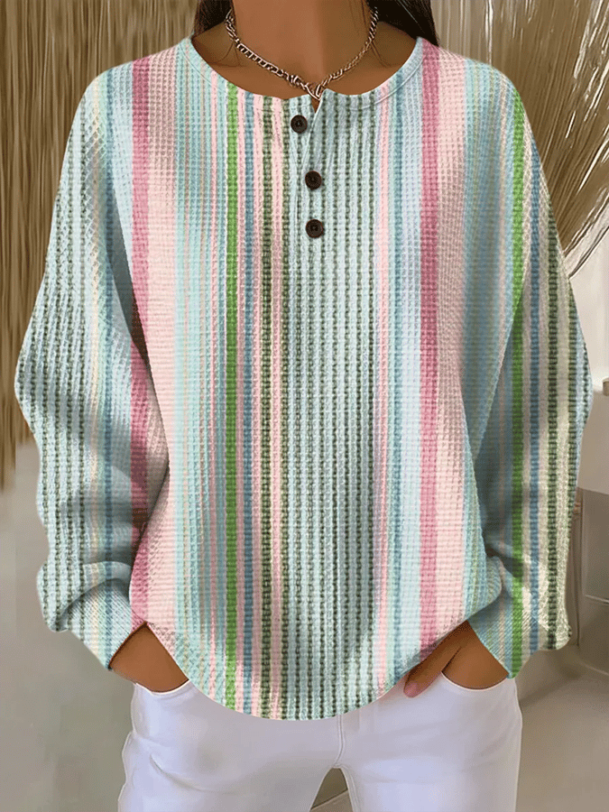 Women'S Casual Loose Printed Long Sleeve Sweatshirt