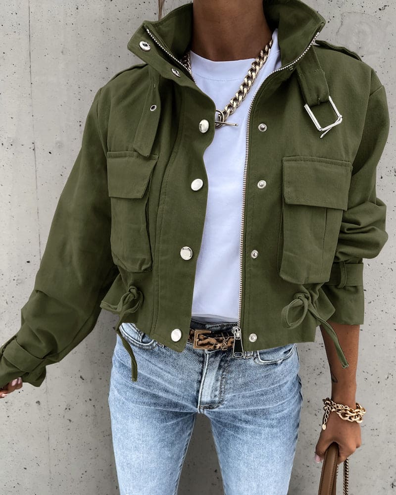 JO | Casual multi-pocket jacket for women