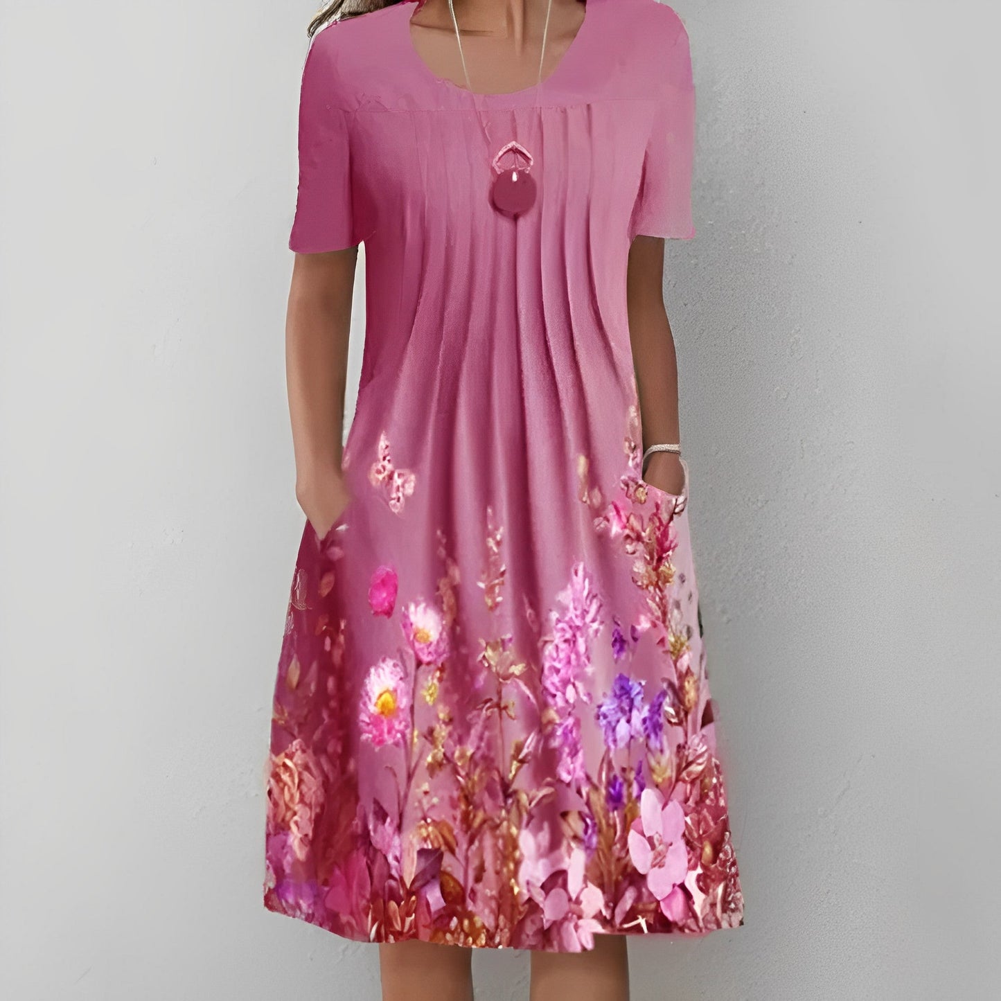 KS | Midi dress with floral print