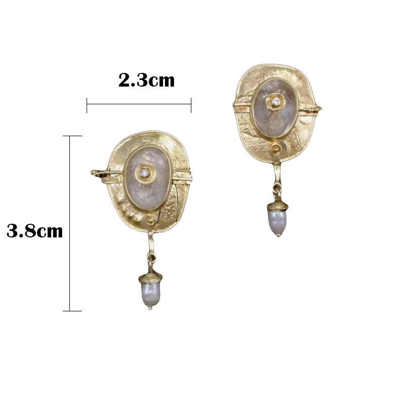 Delicate Artisan Gold Earring