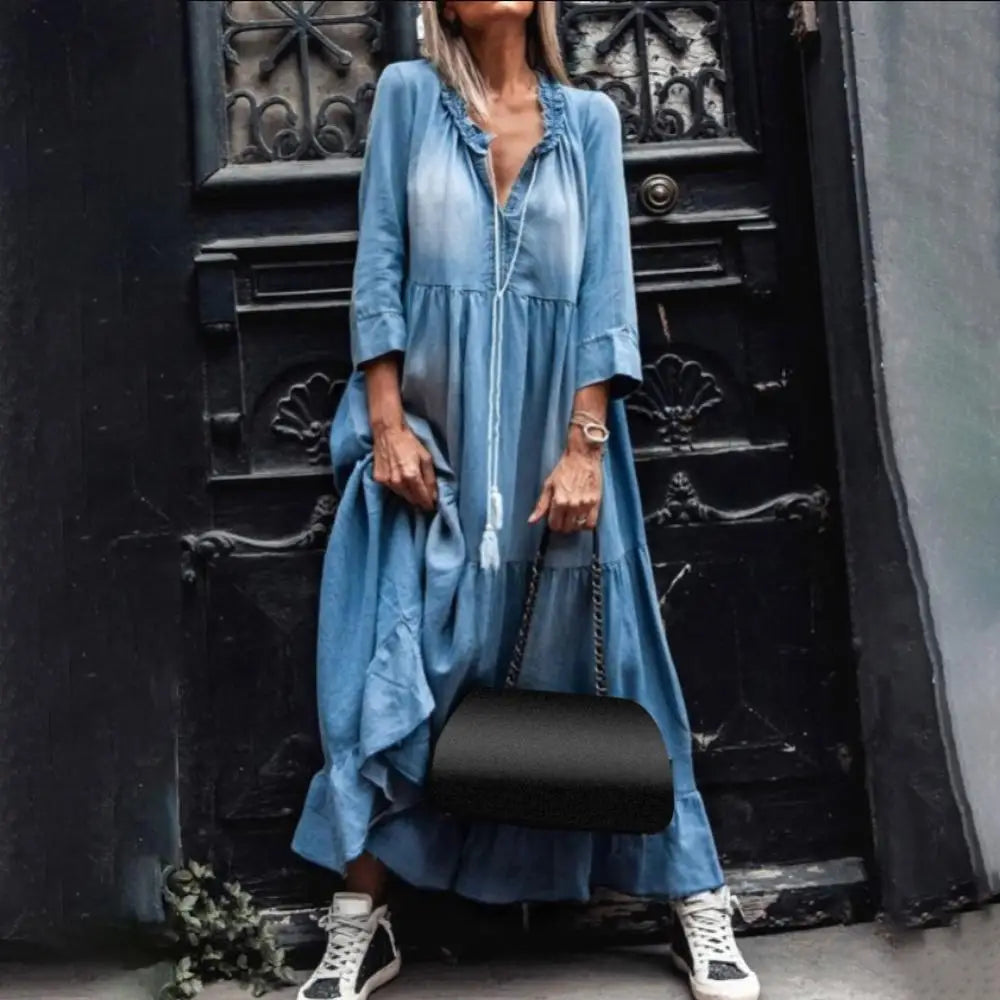KS | Denim maxi dress