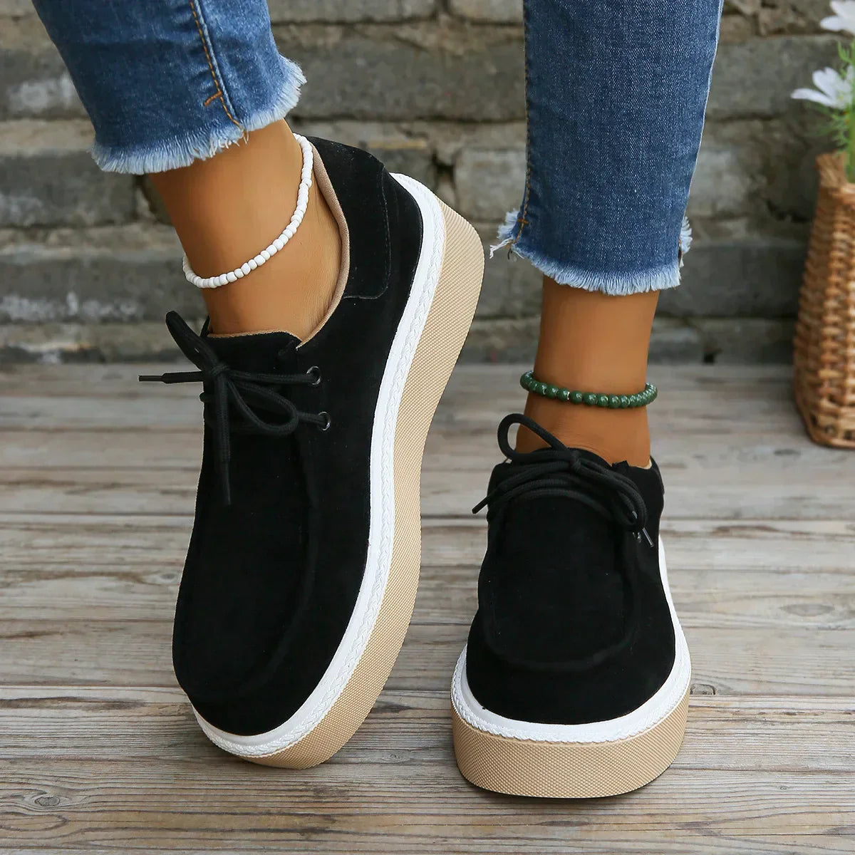 KS | Casual suede platform sneakers