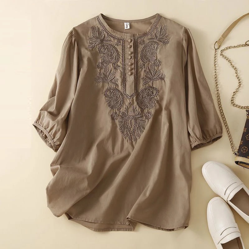 KS | Elegant blouse with embroidery