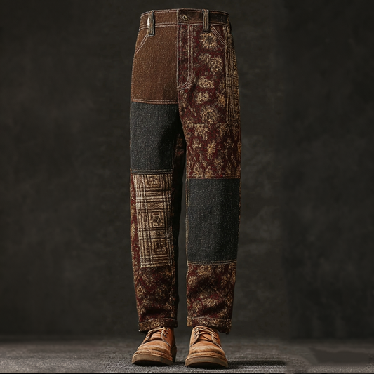 Men's Retro British Style Casual Jeans artswardrobe