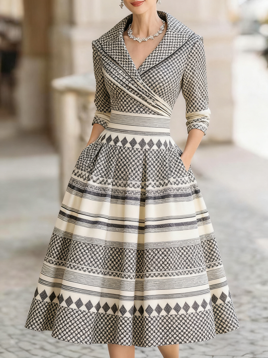 Women's romantic floral jacquard long dress