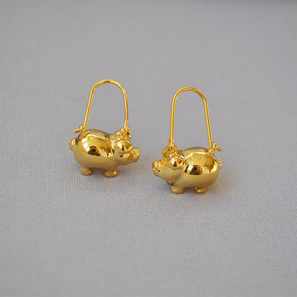 Vintage Handmade Gold Earring