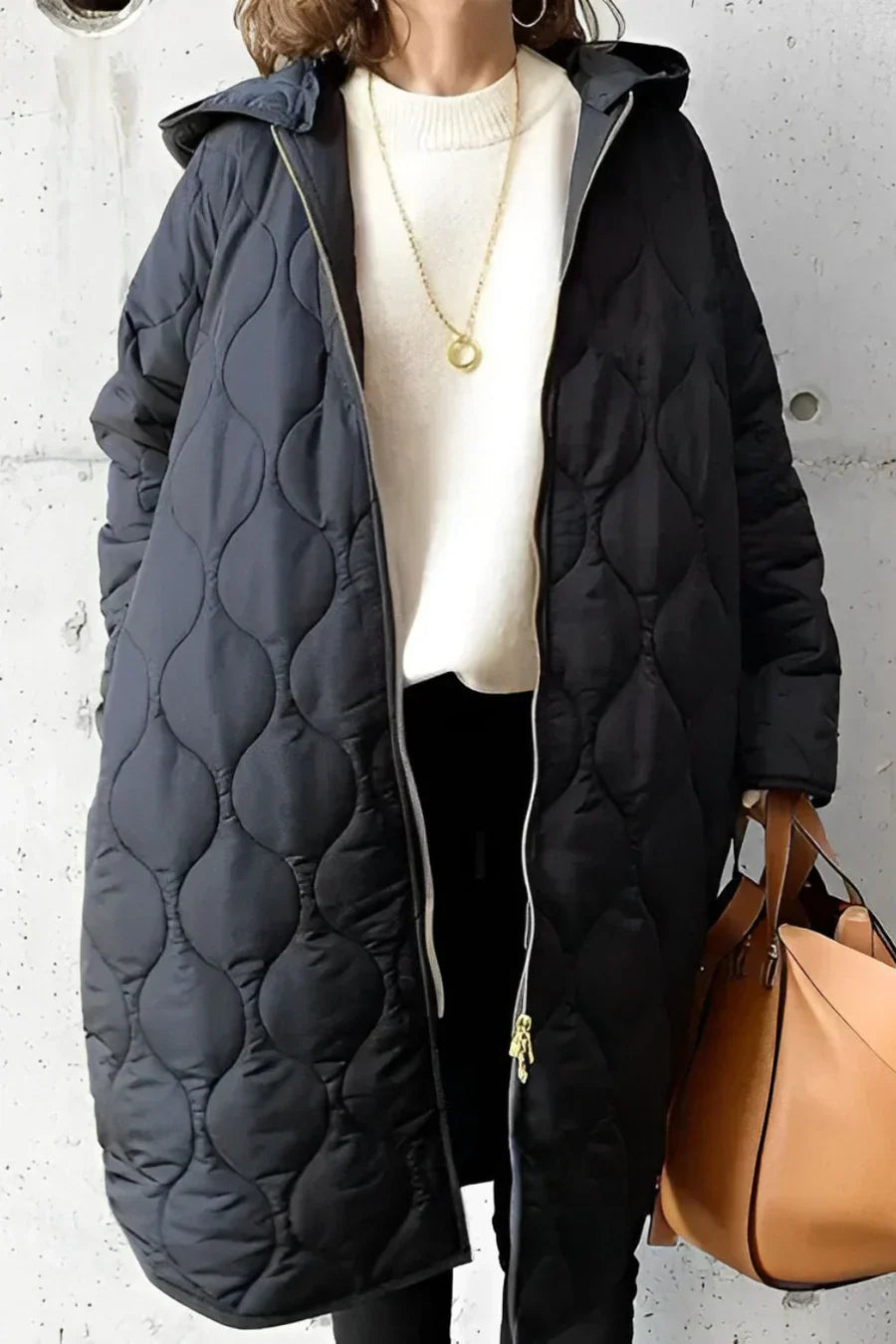 KS | Quilted coat with hood