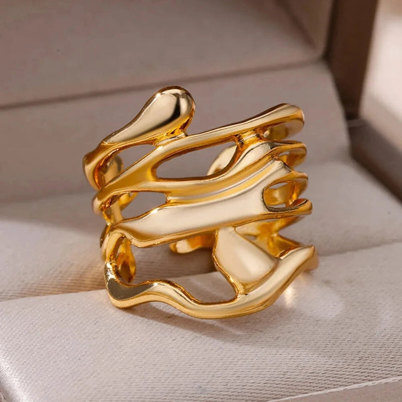 Delicate Artisan Gold Ring