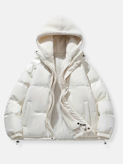JO | Winter fur coat with zipper