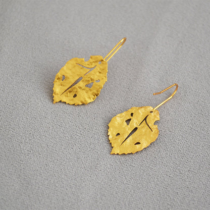 Delicate Artisan Gold Earring