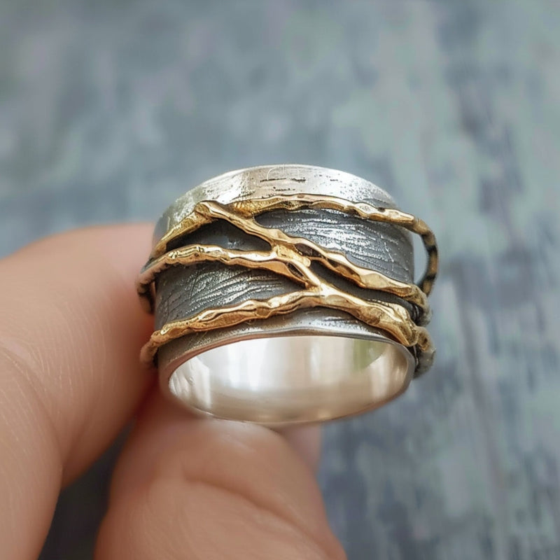 Delicate Artisan Gold Ring