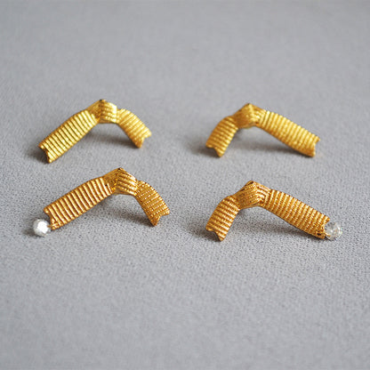 Delicate Artisan Gold Earring
