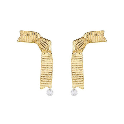 Delicate Artisan Gold Earring