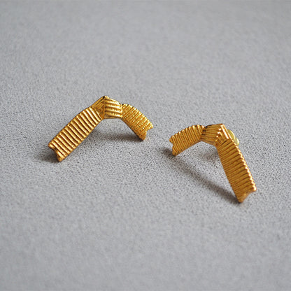 Delicate Artisan Gold Earring