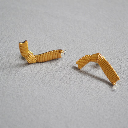 Delicate Artisan Gold Earring
