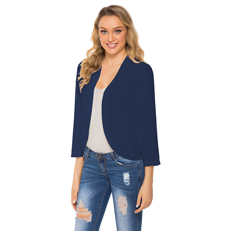 JO | casual long-sleeved blazer, open at the front
