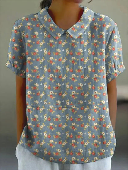 KS | Blouse with floral print for women