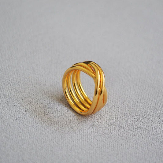 Delicate Artisan Gold Ring