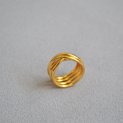 Delicate Artisan Gold Ring