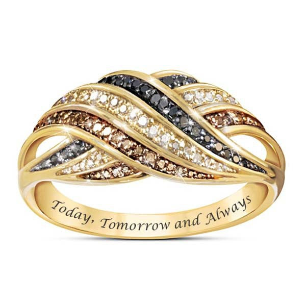 Delicate Artisan Gold Ring
