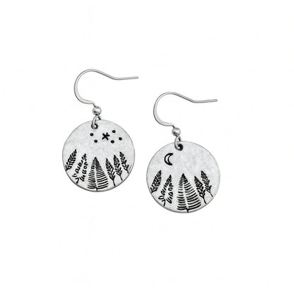 Forest Stamp Rounded Earrings