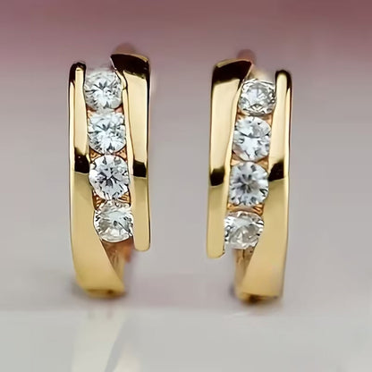Channel-Set Earrings