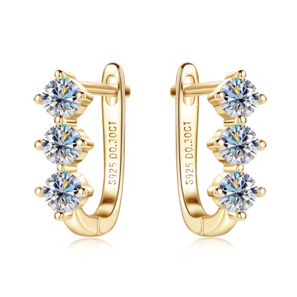 Three-Stone Earrings