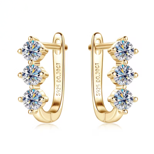 Three-Stone Earrings