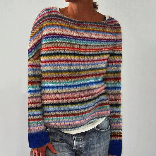 JO | Elegant striped long sleeve sweater