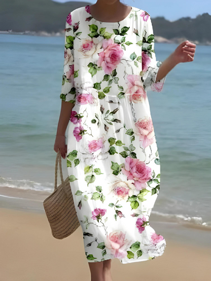 KS | Maxi dress with floral pattern