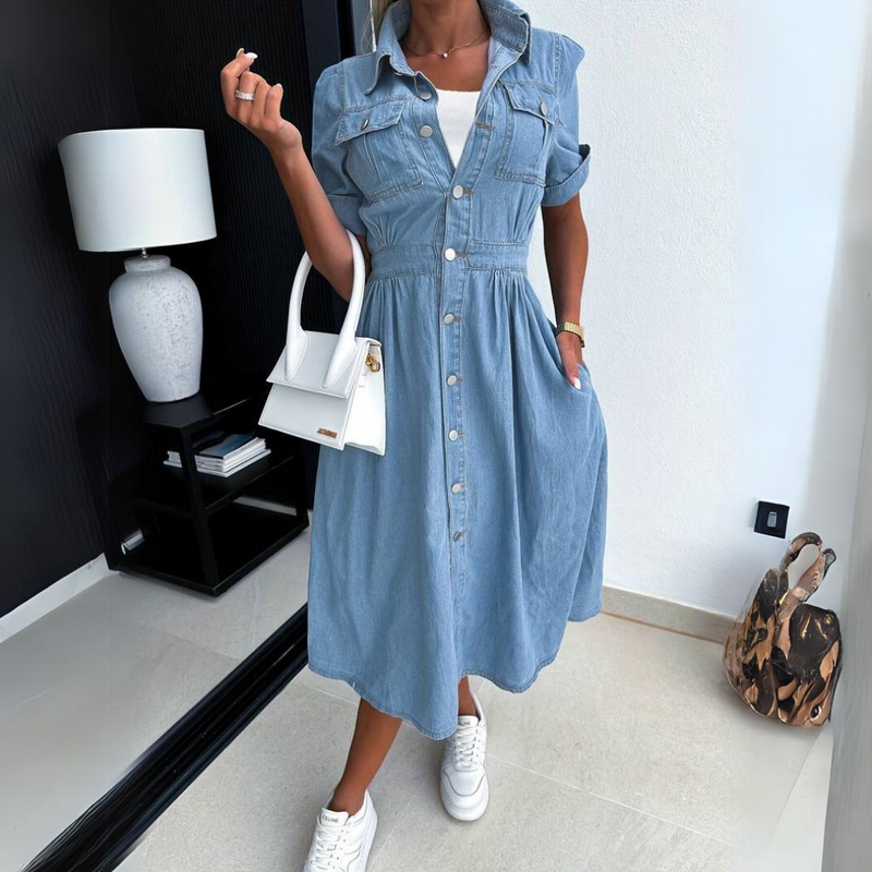 KS | Elegant vintage summer midi dress