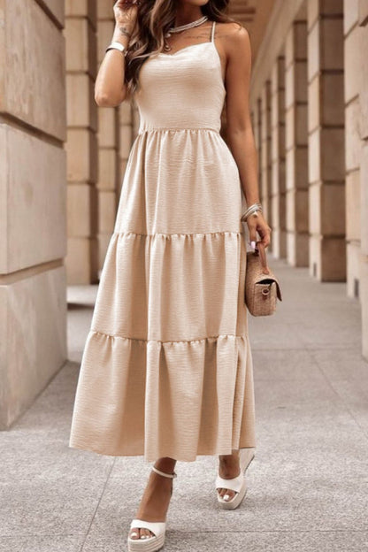 KS | Multi-layer dress with crossed straps