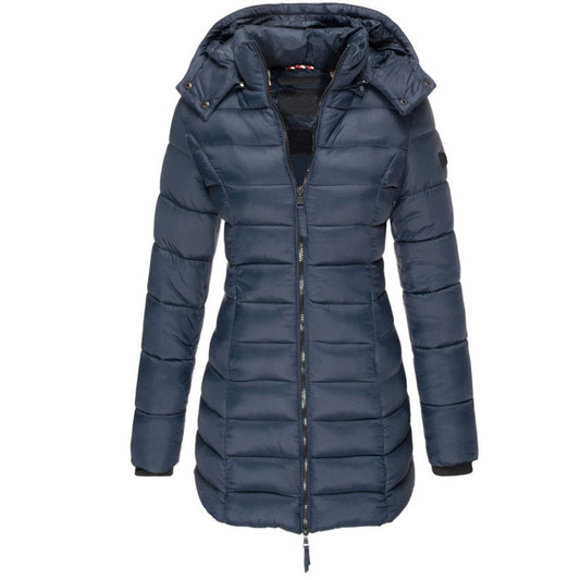 JO | Stylish down jacket with hood and zipper: Your choice for the winter