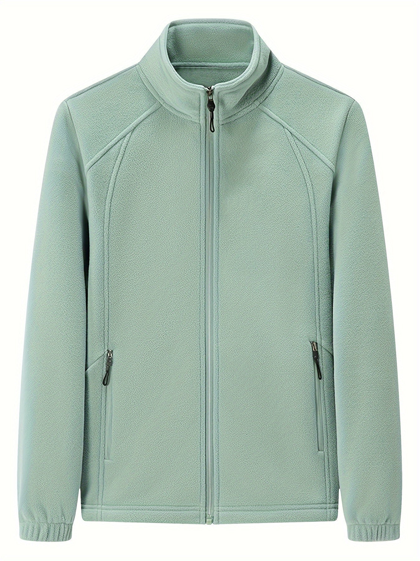 JO | Plush women's outdoor jacket with stand-up collar and long sleeves