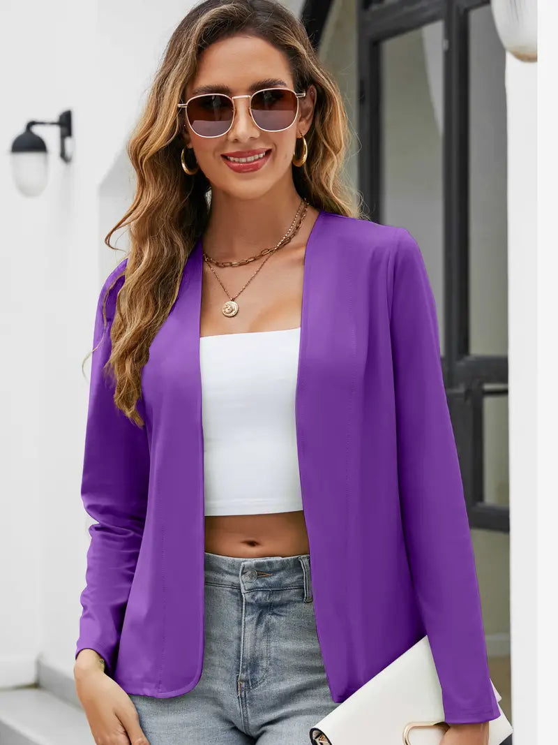 JO | casual long-sleeved blazer, open at the front
