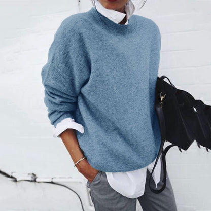 Shirt Collar Long Sleeve Fake Two Piece Sweater elevenforest