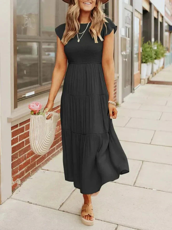KS | Midi dresses with short sleeves for women