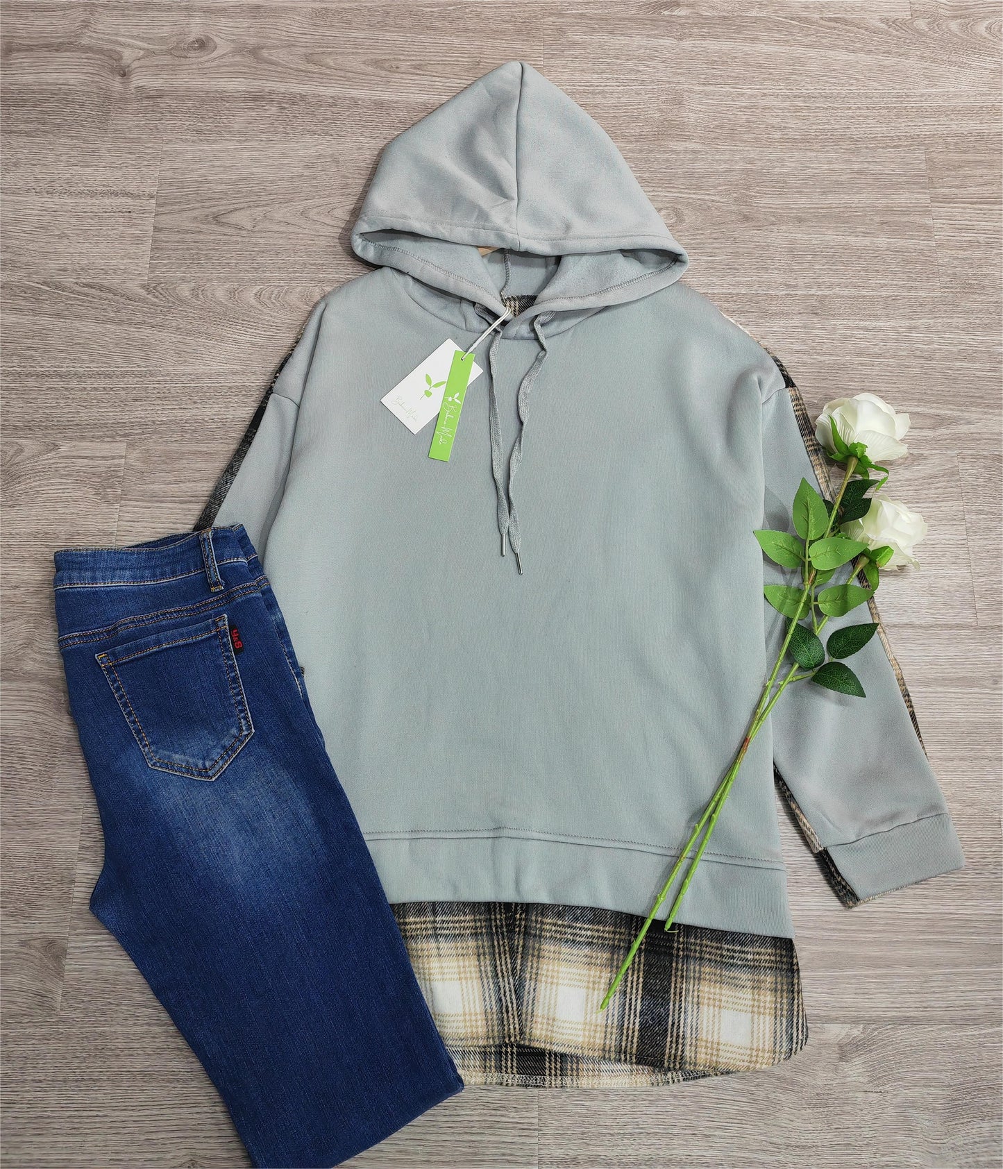 JO | Comfortable long-sleeved patchwork sweatshirt