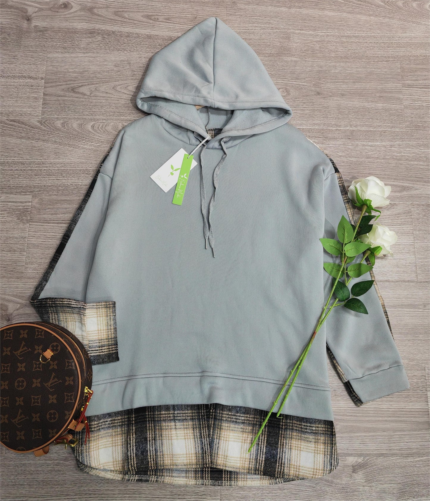 JO | Comfortable long-sleeved patchwork sweatshirt