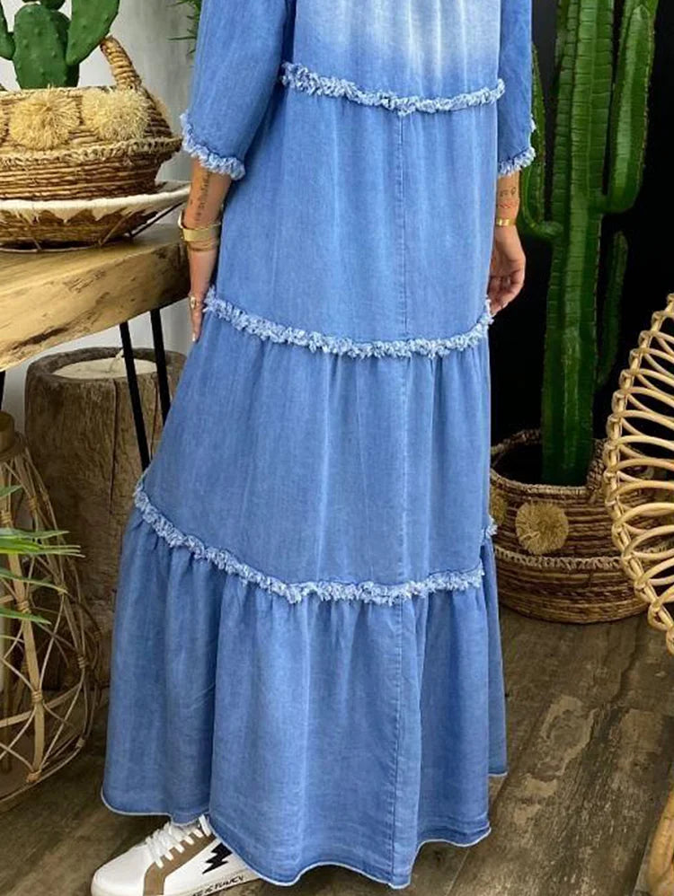 KS | Maxi dress with V-neck