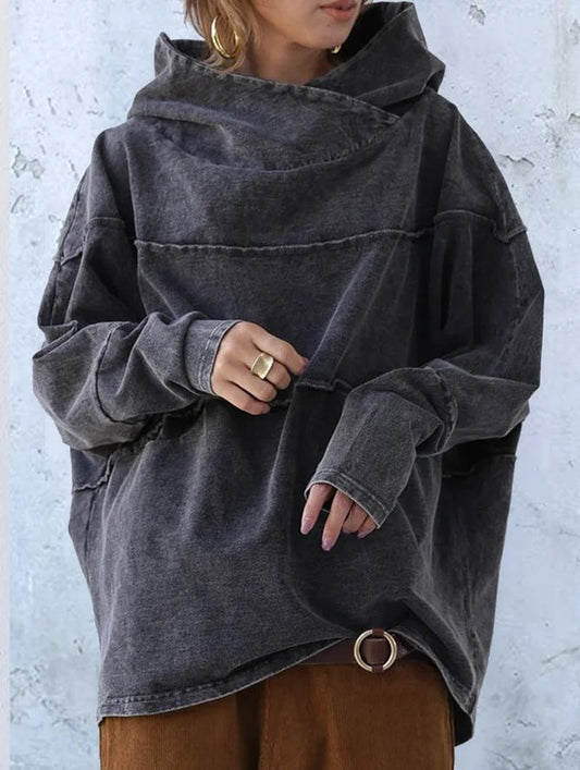 JO | Denim pullover hoodie