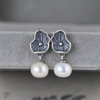 Vintage Handmade Silver Earring