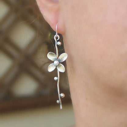 Delicate Artisan Pearl Earring