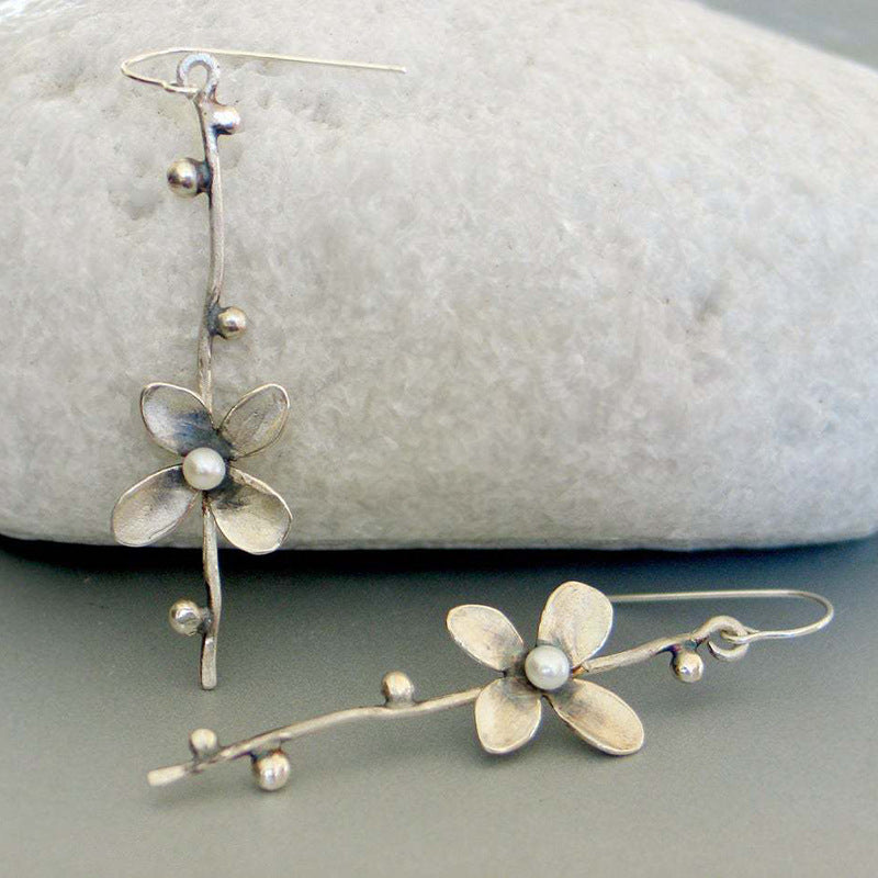 Delicate Artisan Pearl Earring