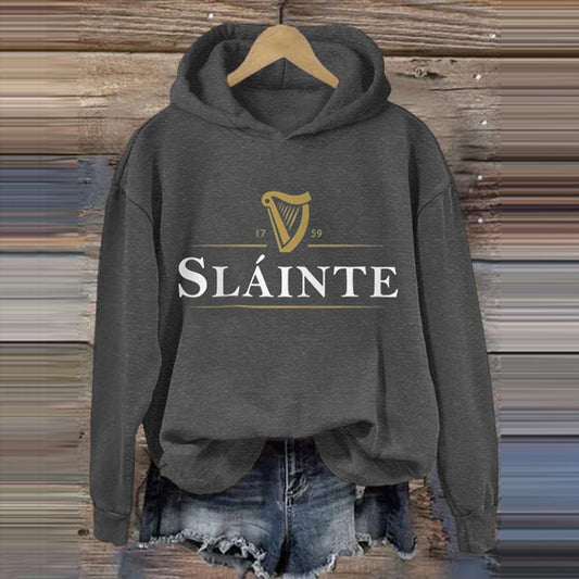 Comstylish Women'S St. Patrick's Day Slainte Irish Print Hoodie