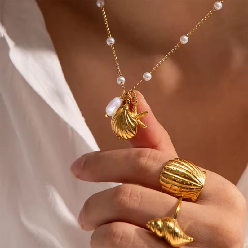 Vintage Handmade Gold Necklace
