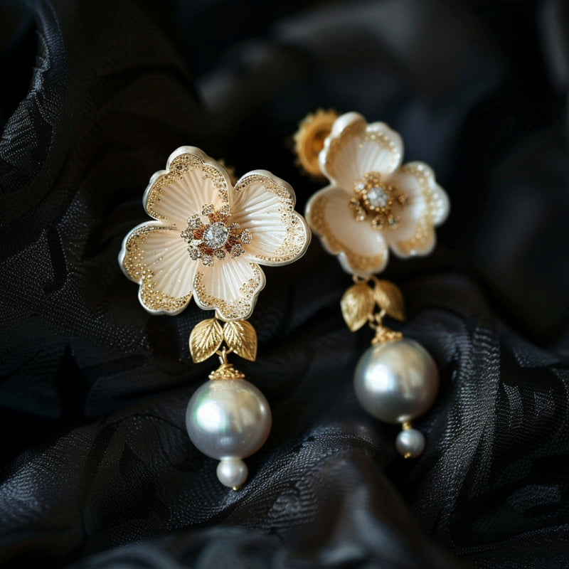 Delicate Artisan Pearl Earring