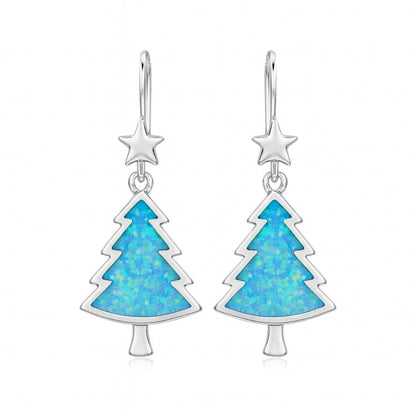 Evergreen Blue Opal Earrings